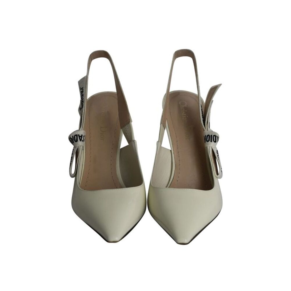 Dior Cream J'Adior Slingback Pointed-Toe Heels - Picture 2 of 8